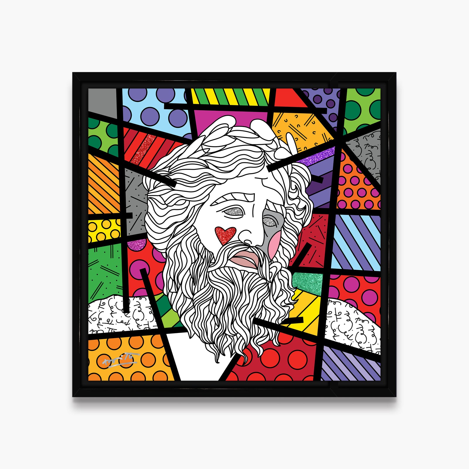 modern pop art zeus limited edition print  vibrant home decor