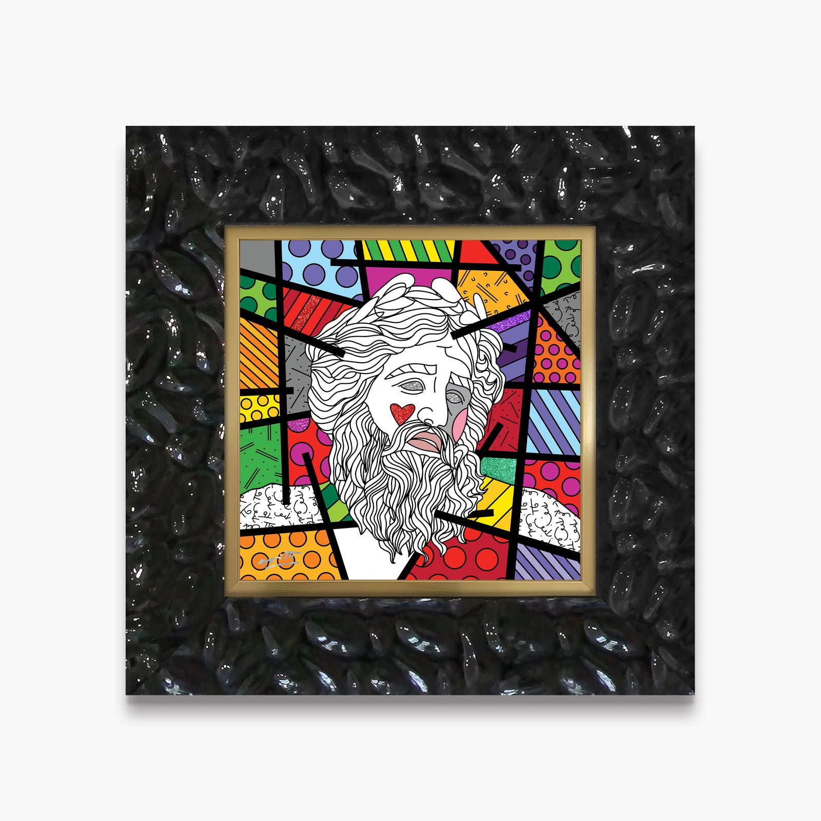 Romero Britto zeus limited edition print  contemporary pop art piece