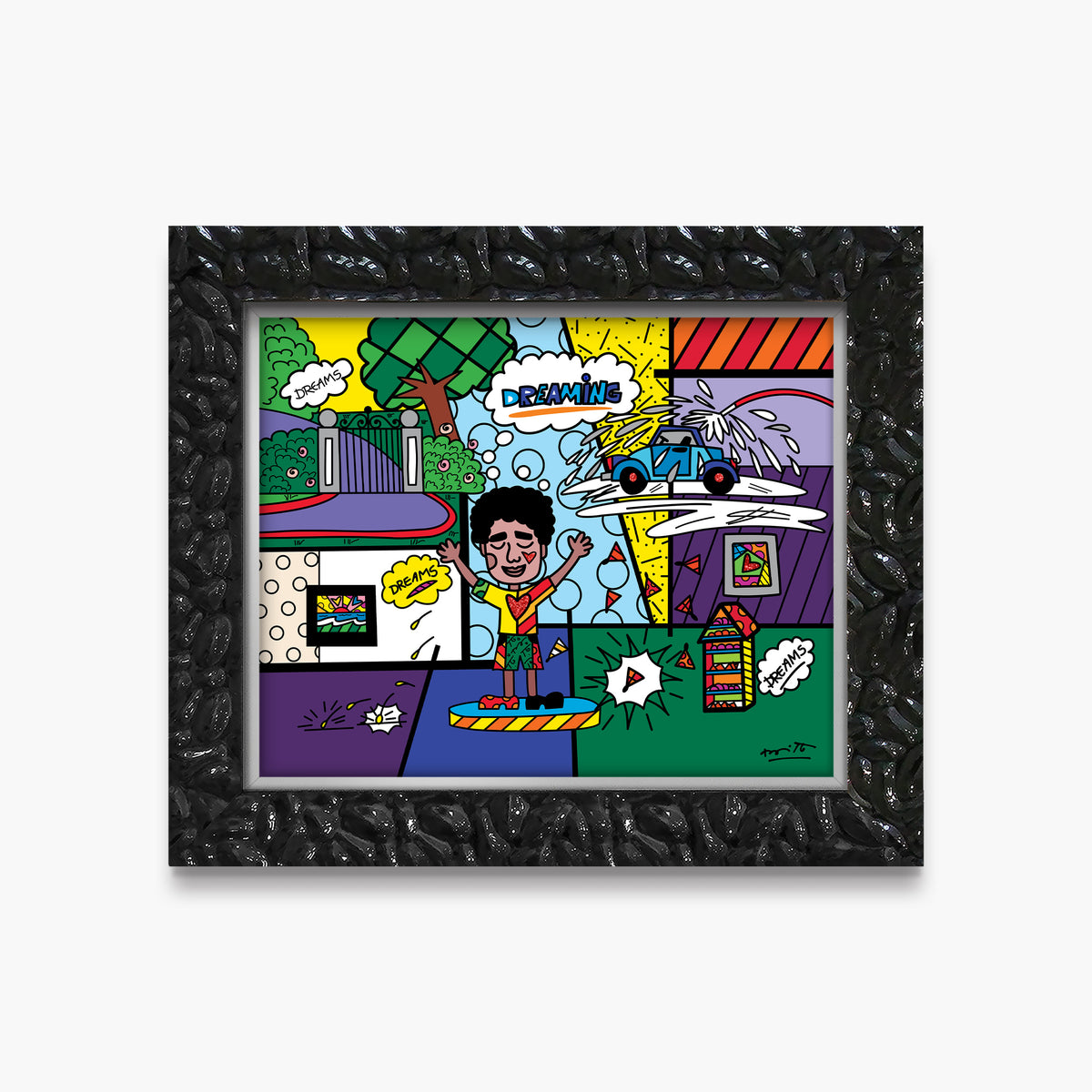 Romero Britto the grind growing up collection  colorful pop art design