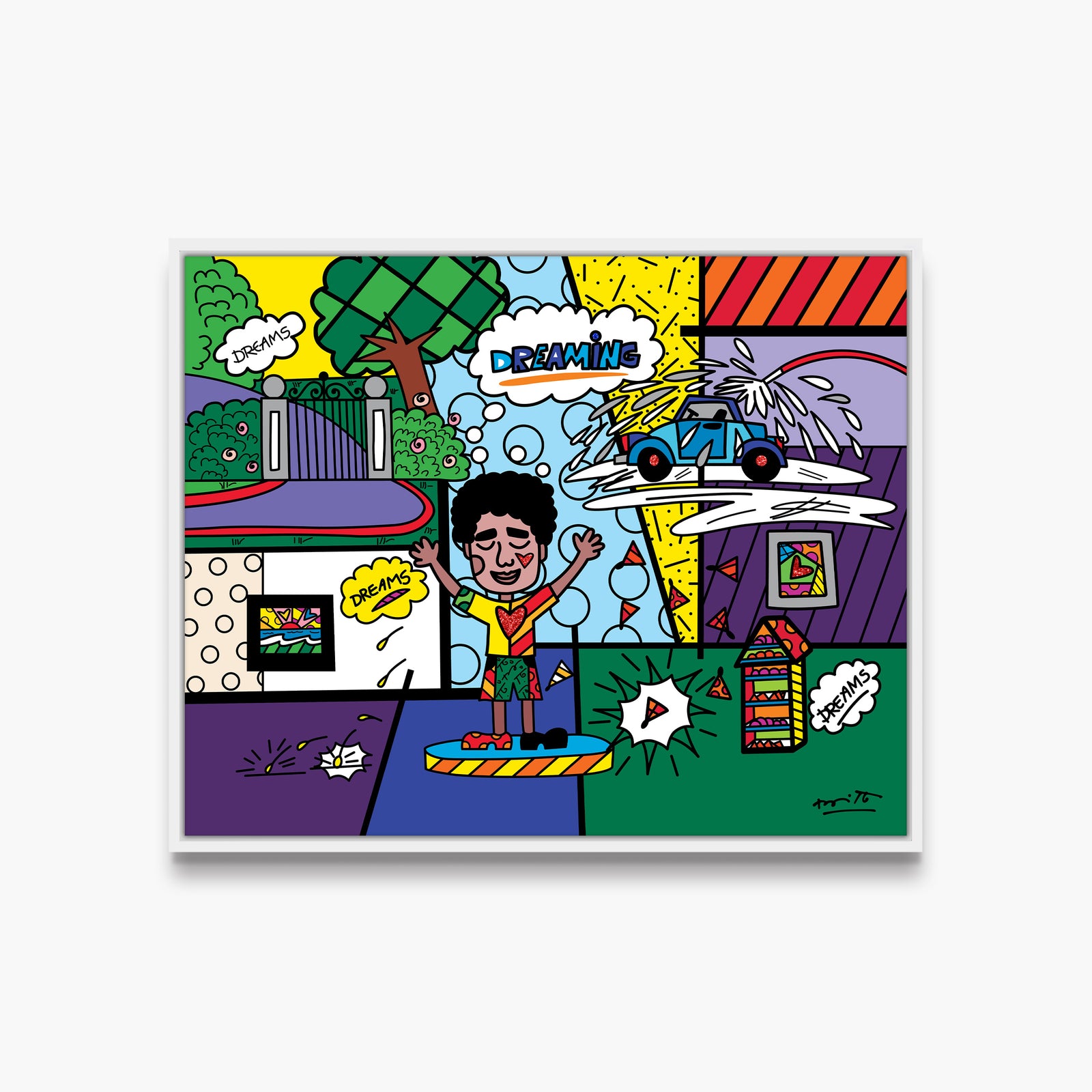 Romero Britto the grind growing up collection  colorful pop art design