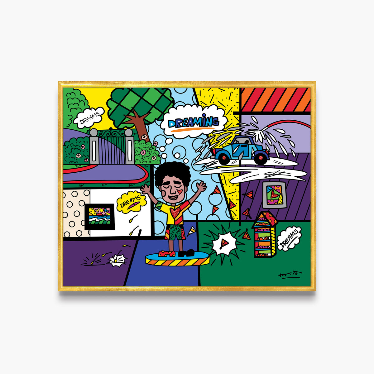 Romero Britto the grind growing up collection  colorful pop art design