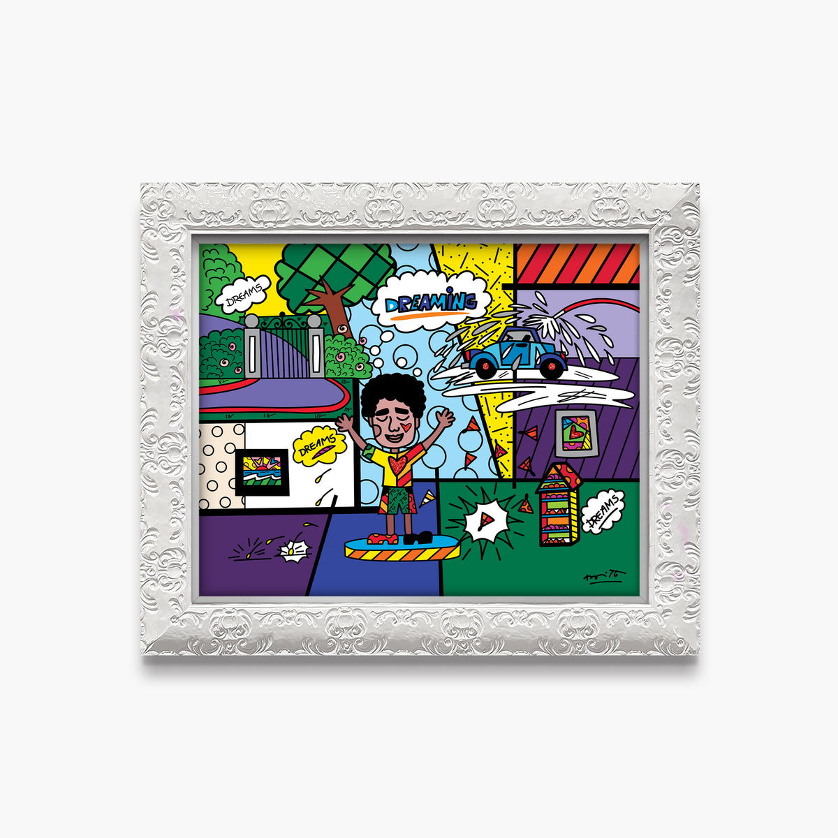 Romero Britto the grind growing up collection  colorful pop art design