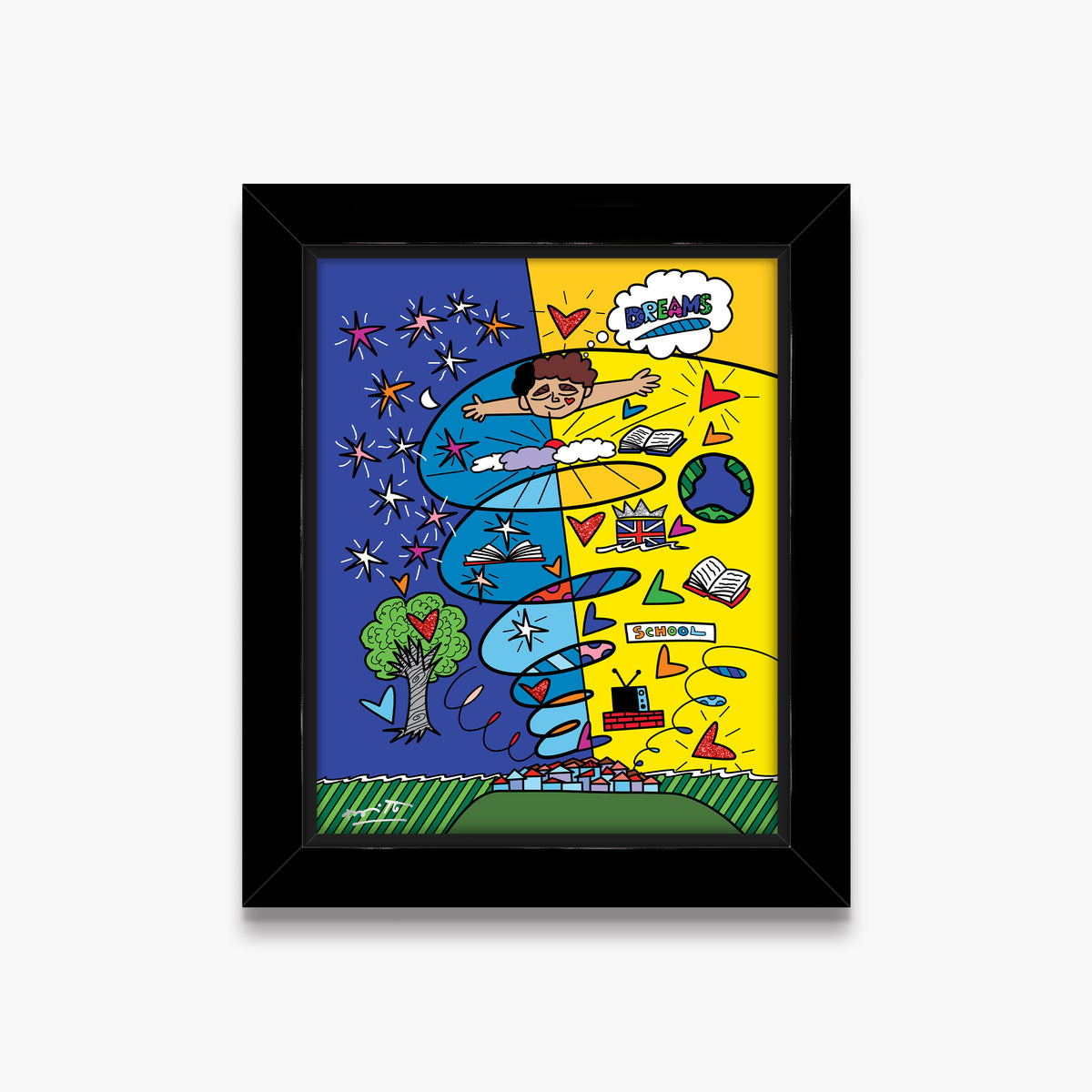 Romero Britto growing up collection limited edition  colorful pop art design