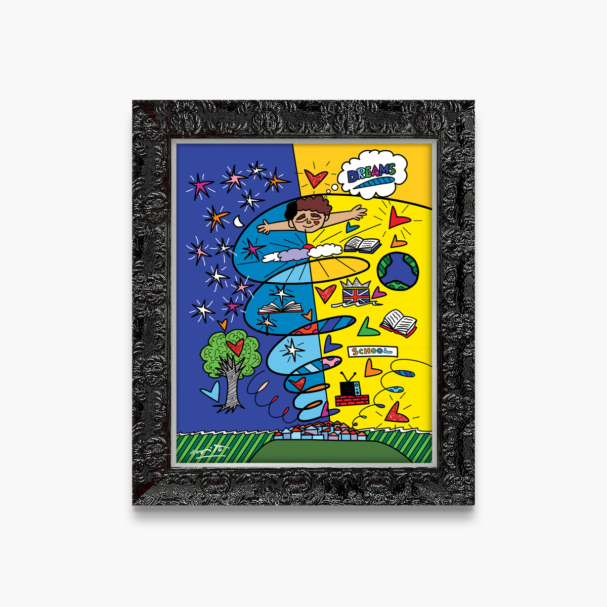 Romero Britto growing up collection limited edition  colorful pop art design