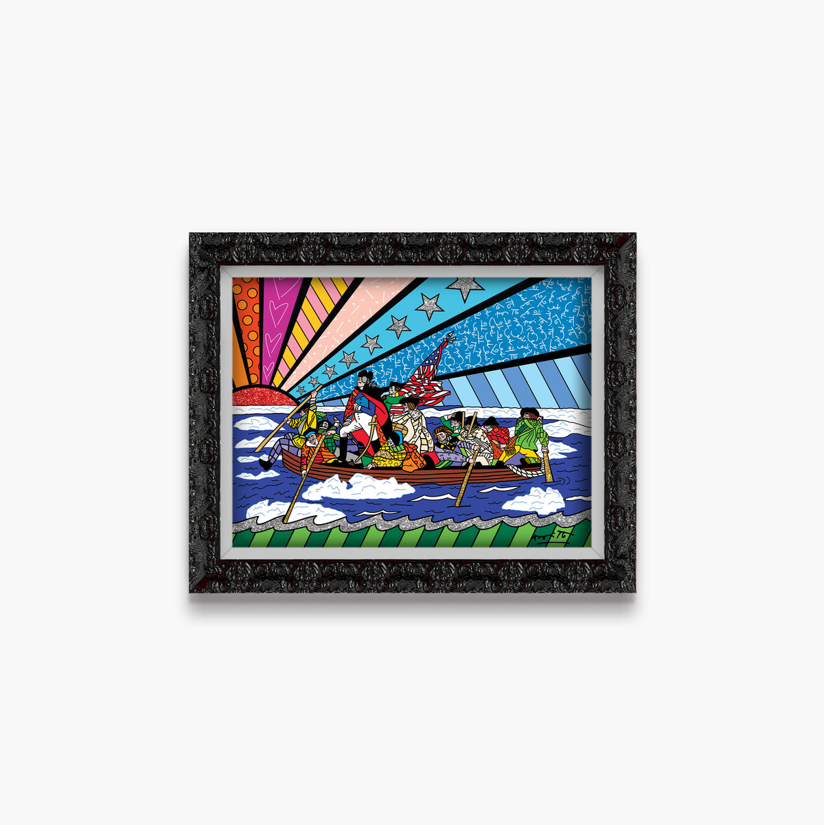 modern pop art the crossing of the delaware  vibrant home decor