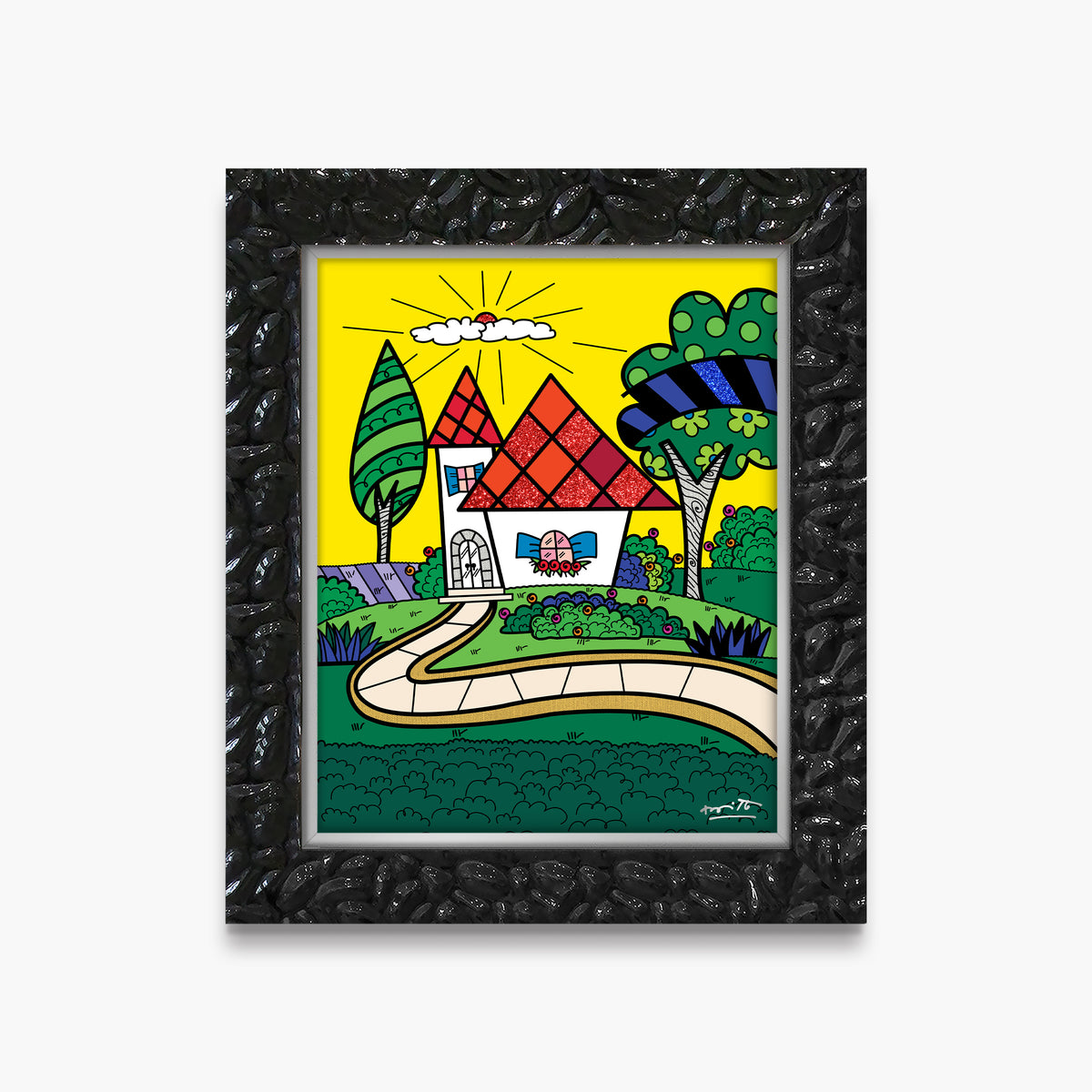 Romero Britto belonging growing up collection limited  contemporary pop art piece