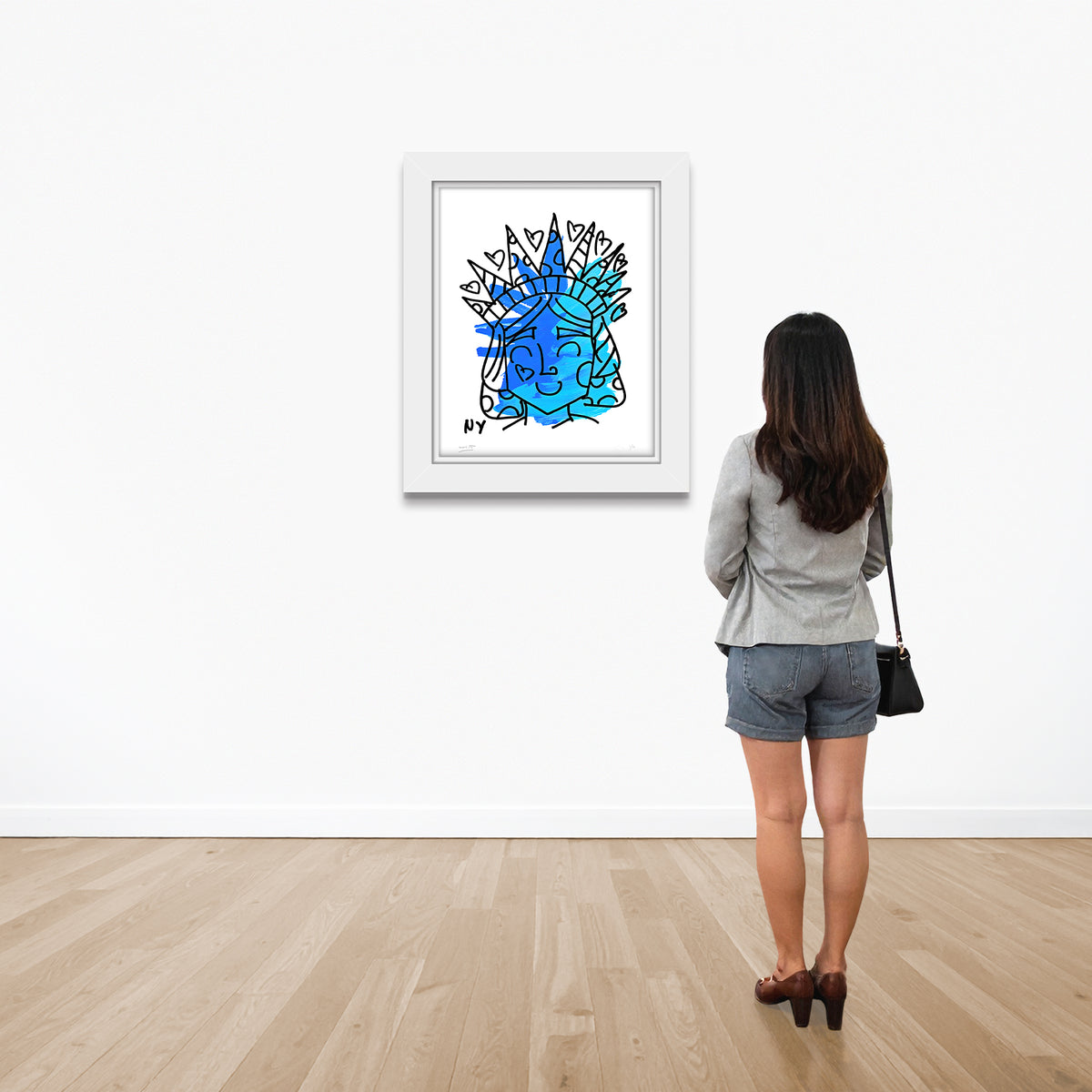 modern pop art lady liberty limited edition print  vibrant home decor