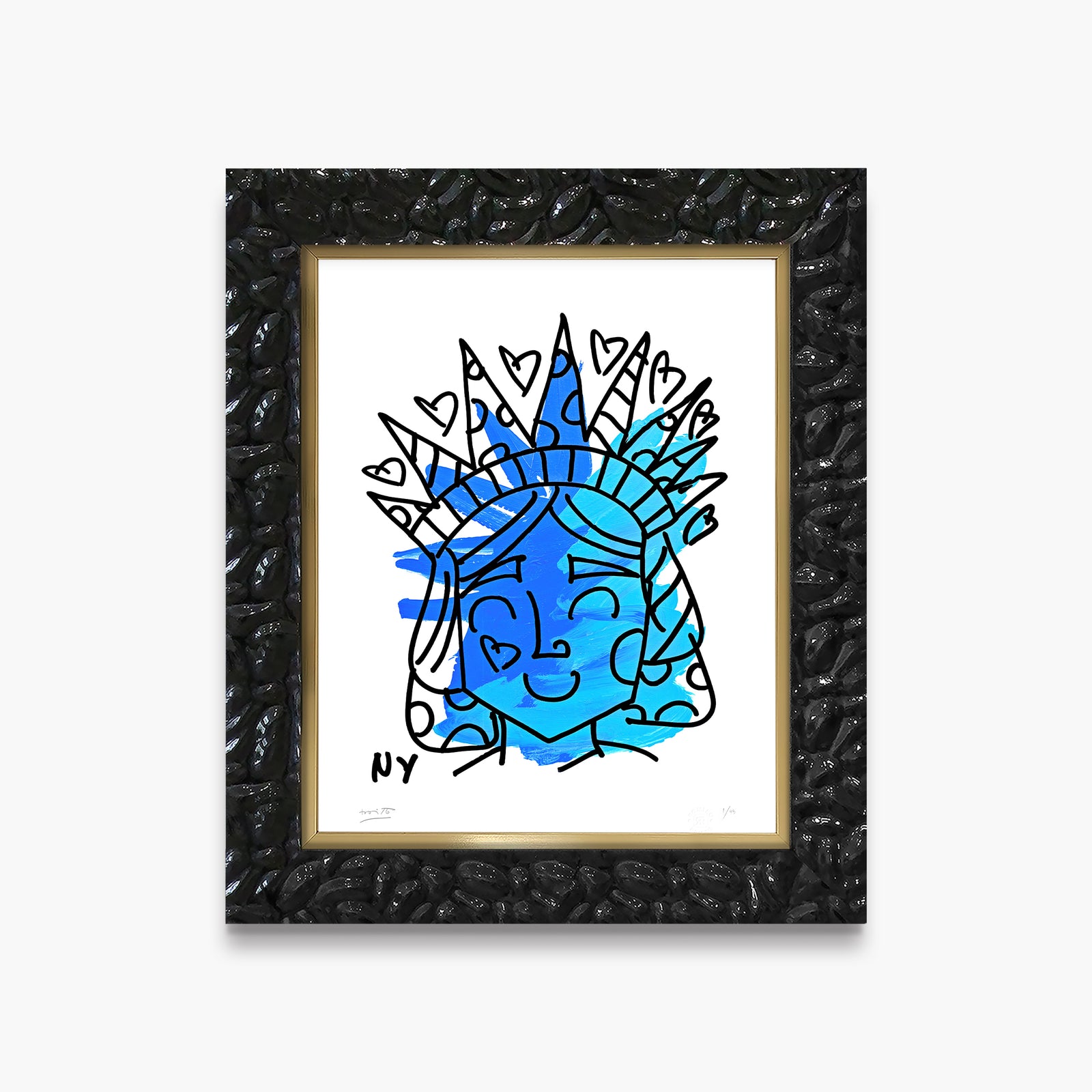 Romero Britto lady liberty limited edition print  contemporary pop art piece