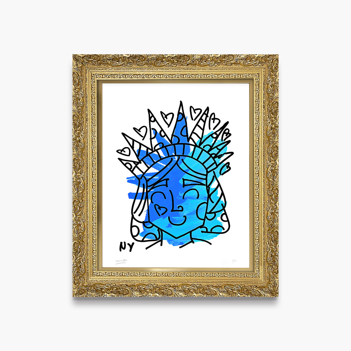 modern pop art lady liberty limited edition print  vibrant home decor