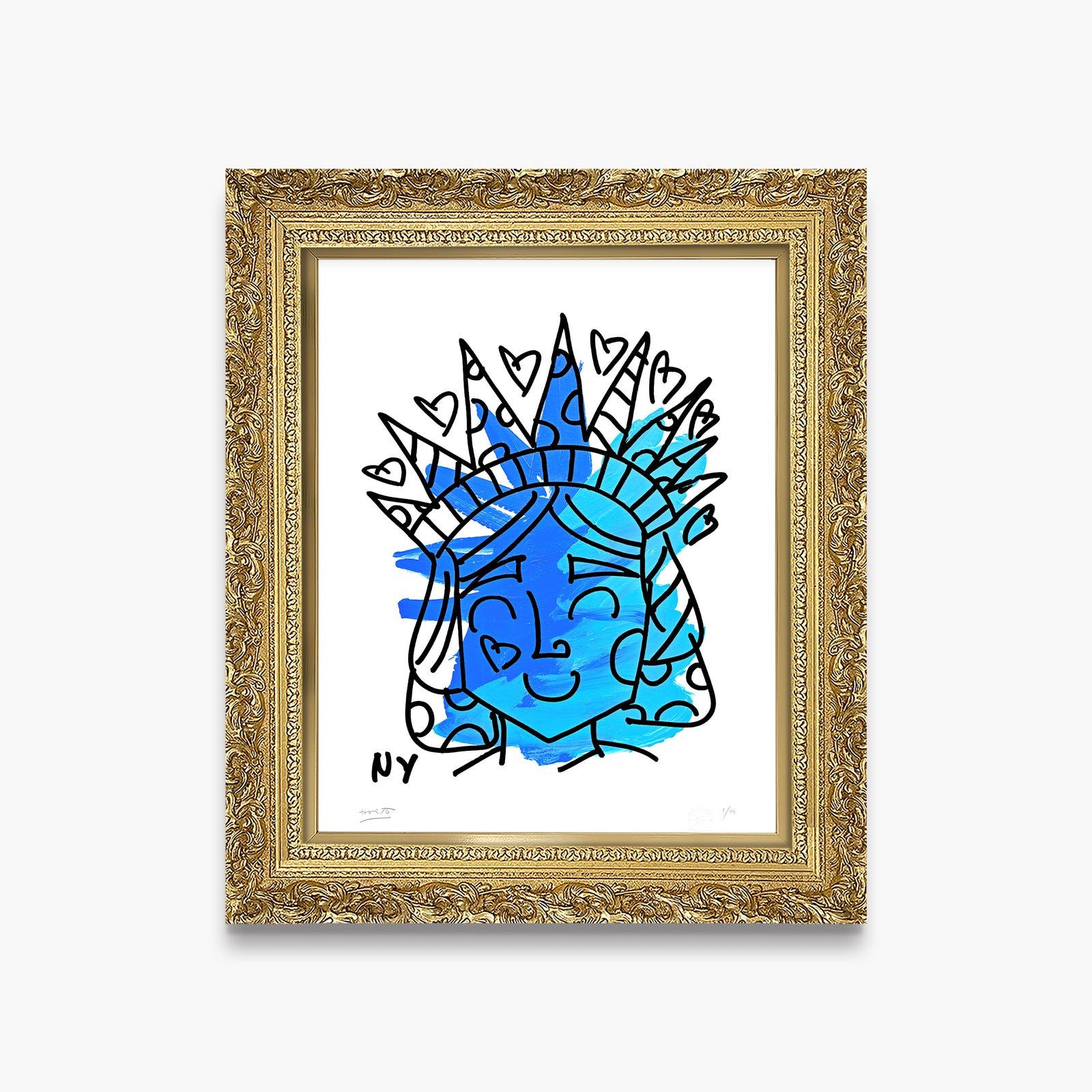 modern pop art lady liberty limited edition print  vibrant home decor
