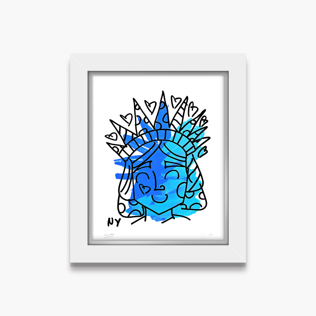 Romero Britto lady liberty limited edition print  contemporary pop art piece