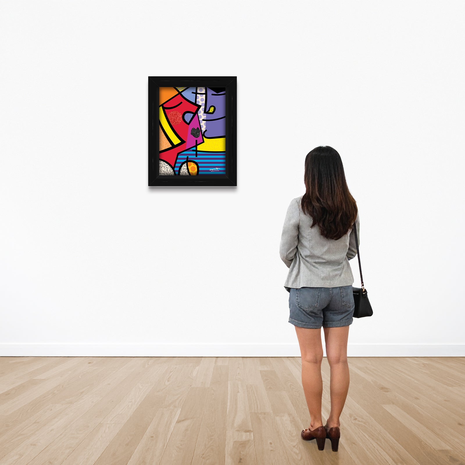 Romero Britto ms calvacante limited edition print  colorful pop art design