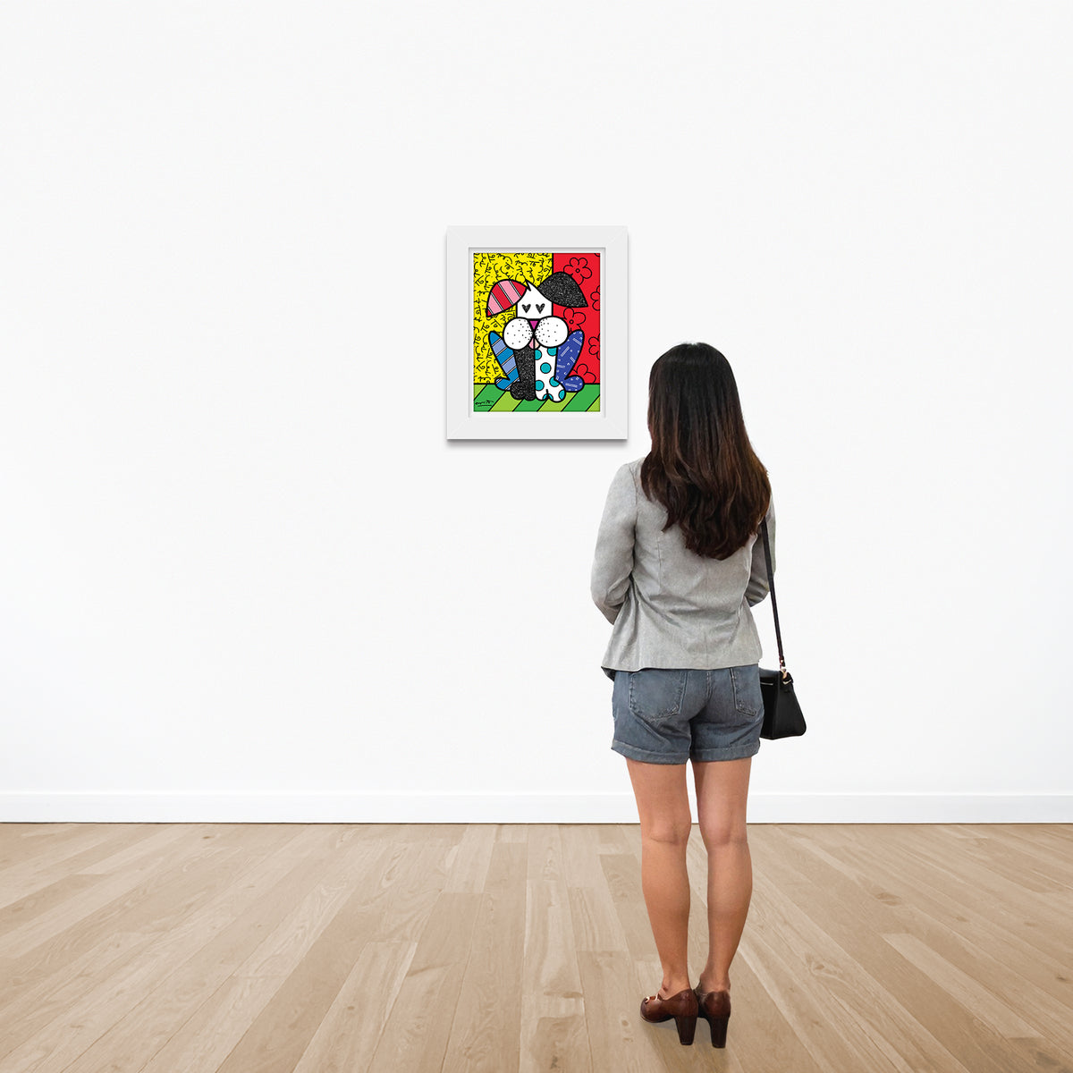 modern pop art puppy love limited edition print  vibrant home decor