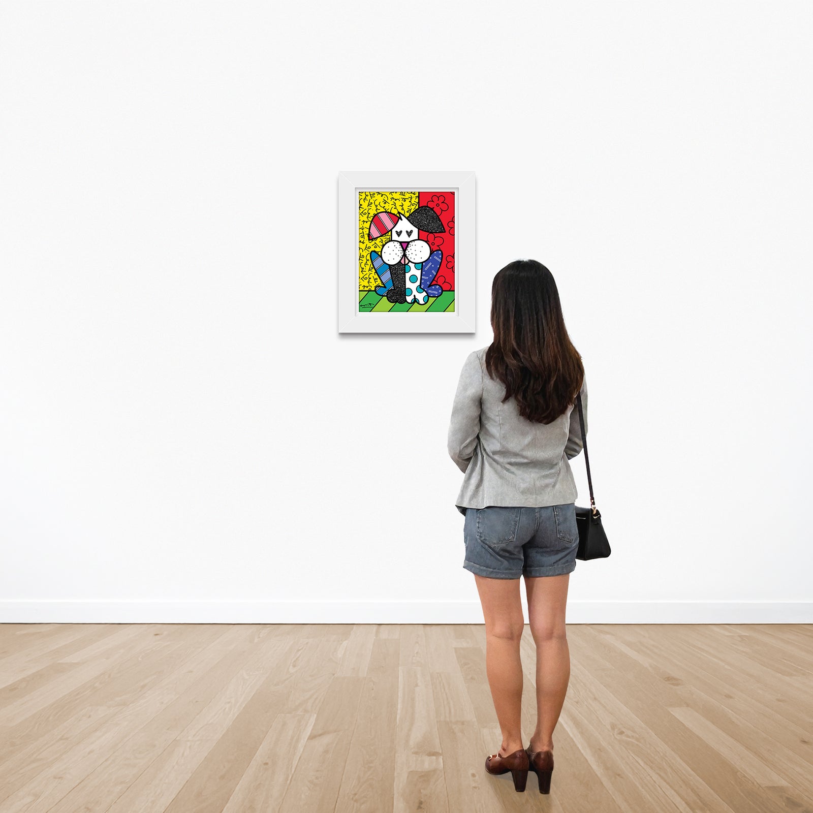 modern pop art puppy love limited edition print  vibrant home decor