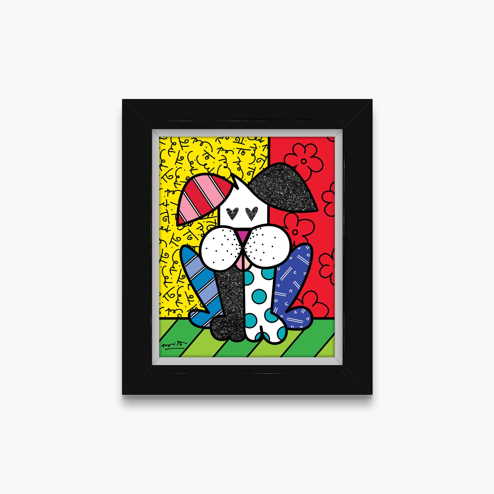 puppy love limited edition print  artistic colorful design collectible