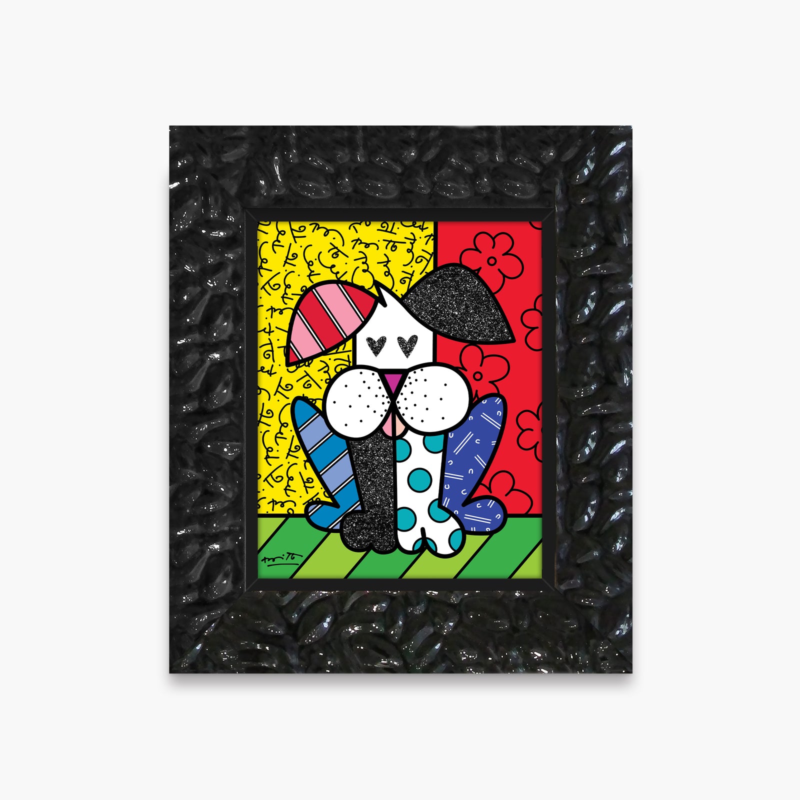puppy love limited edition print  artistic colorful design collectible