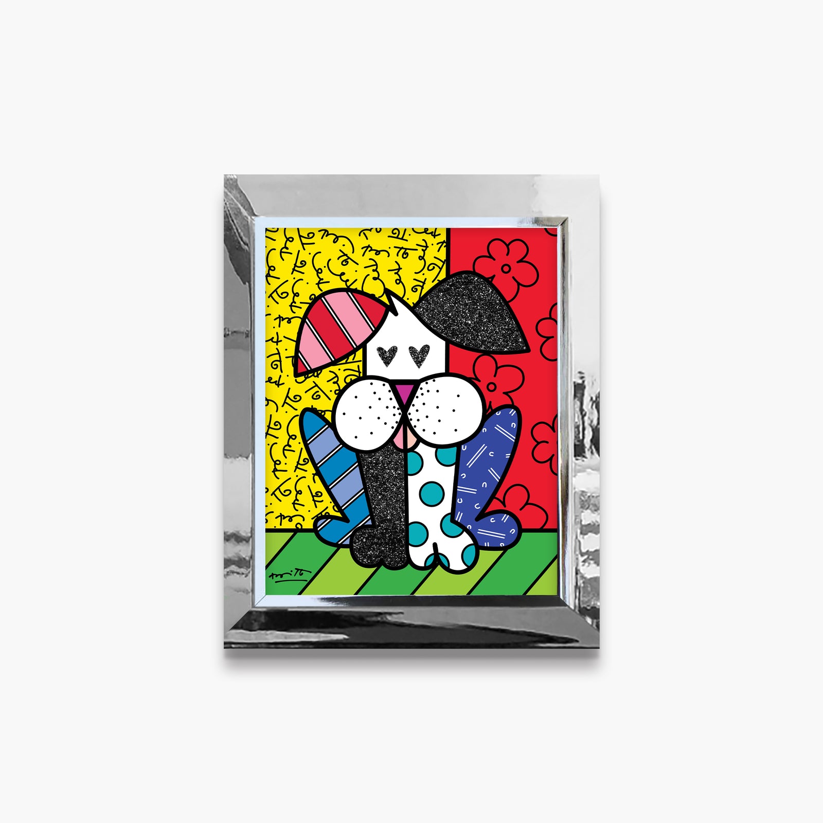 puppy love limited edition print  artistic colorful design collectible