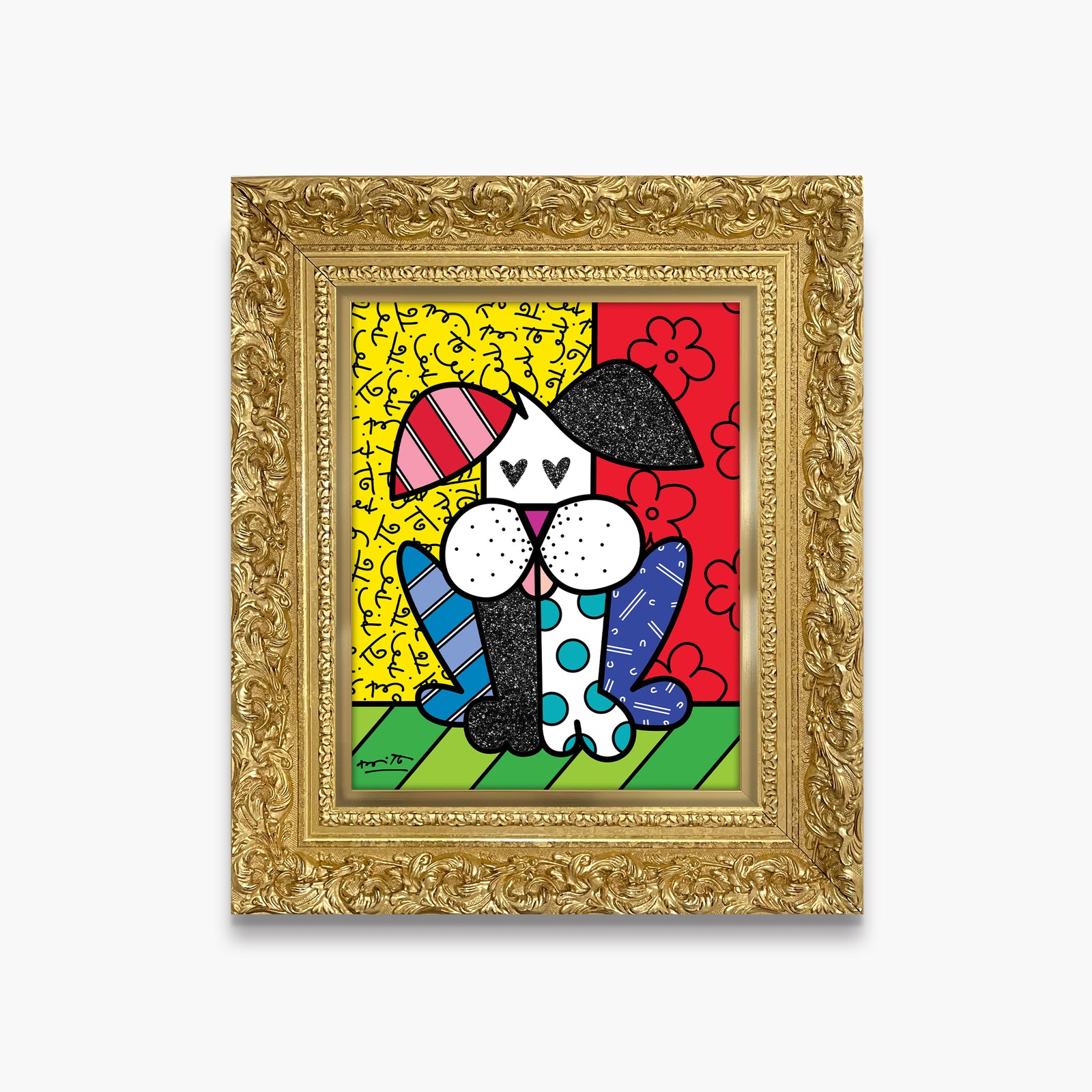 modern pop art puppy love limited edition print  vibrant home decor