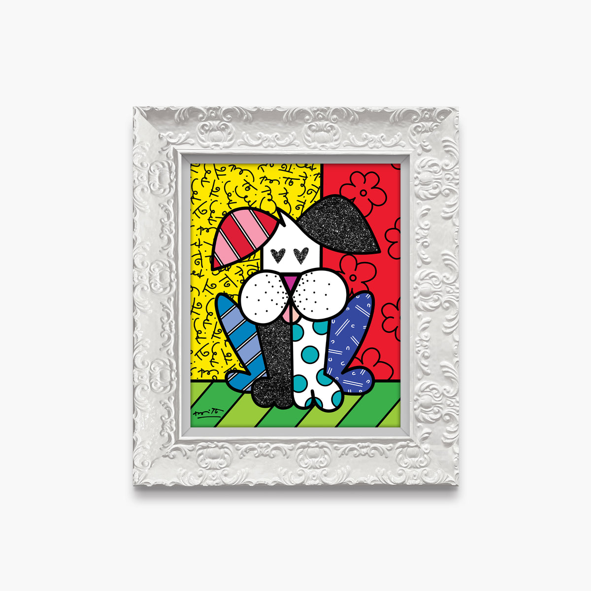 puppy love limited edition print  artistic colorful design collectible