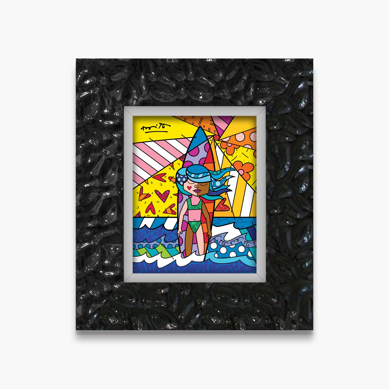 Romero Britto sunny day limited edition print  contemporary pop art piece
