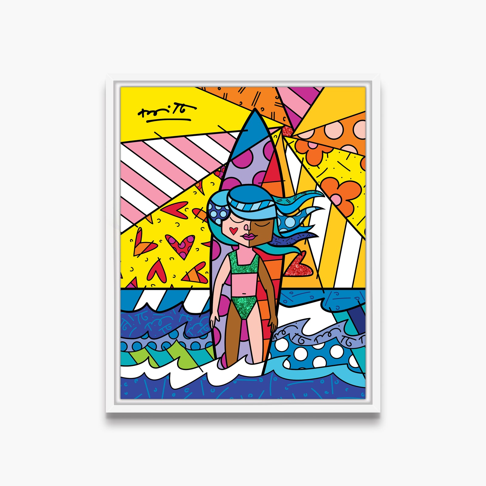 modern pop art sunny day limited edition print  vibrant home decor