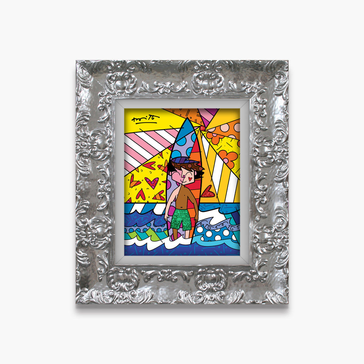 surfing day limited edition print  colorful decorative collectible gift idea