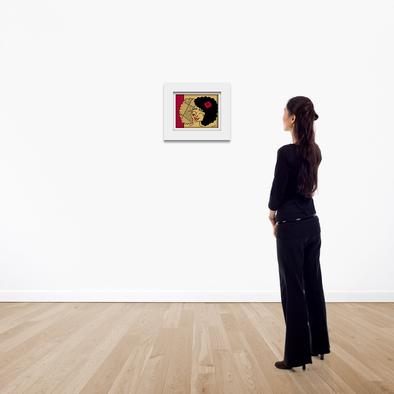 modern pop art golden girl limited edition print  vibrant home decor