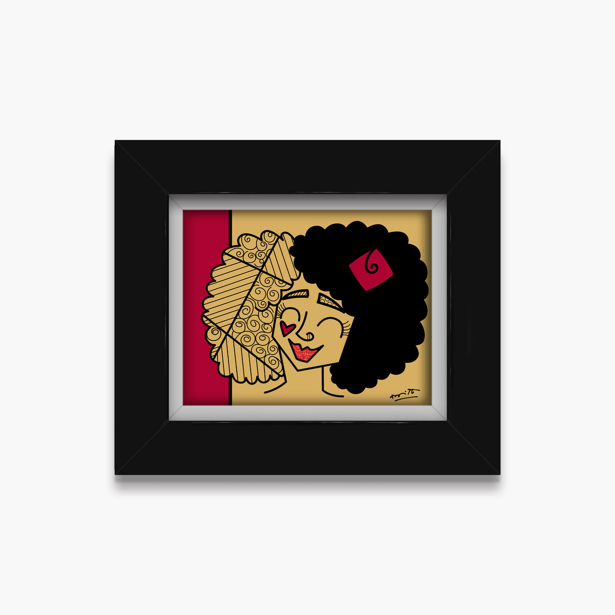 golden girl limited edition print  artistic colorful design collectible