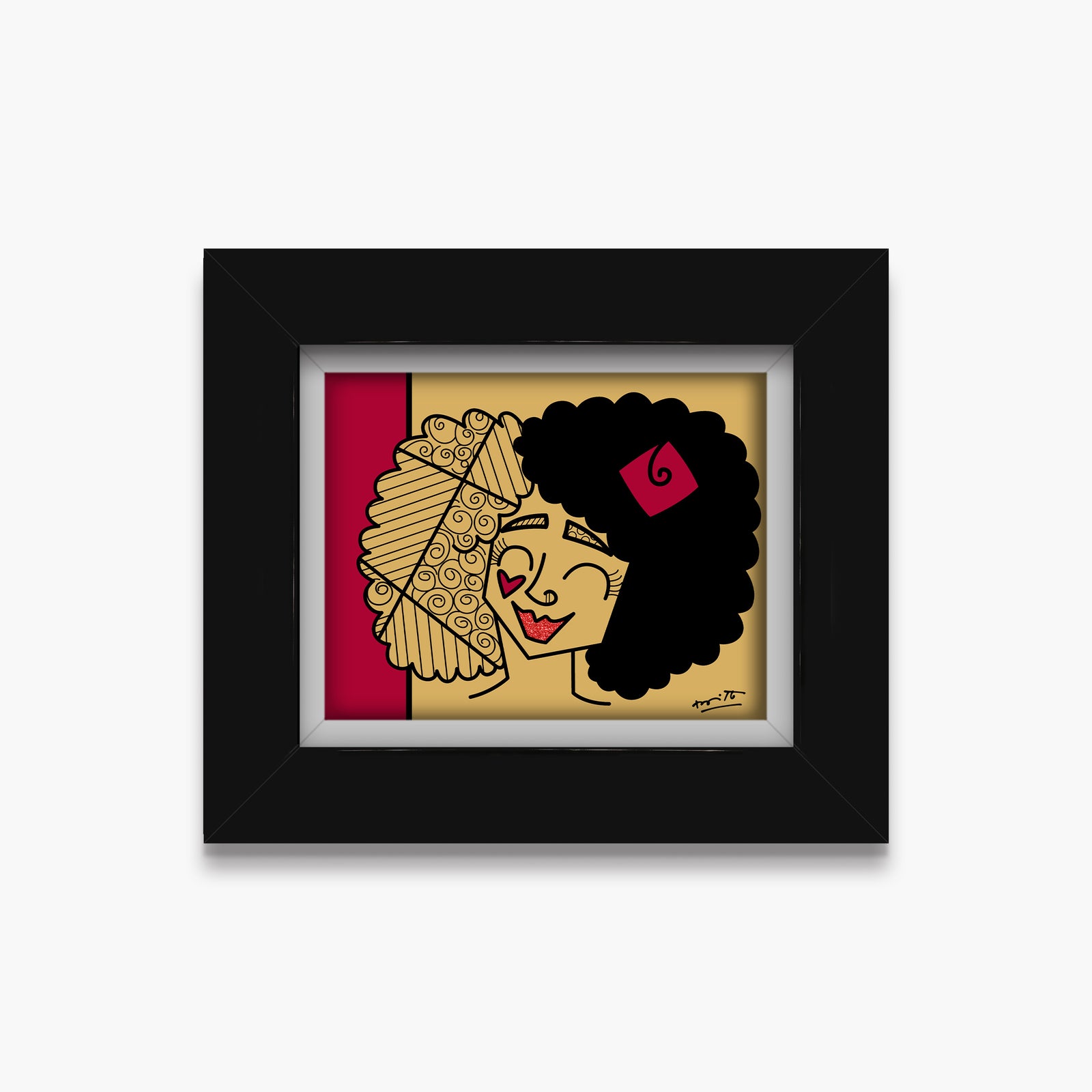 golden girl limited edition print  artistic colorful design collectible