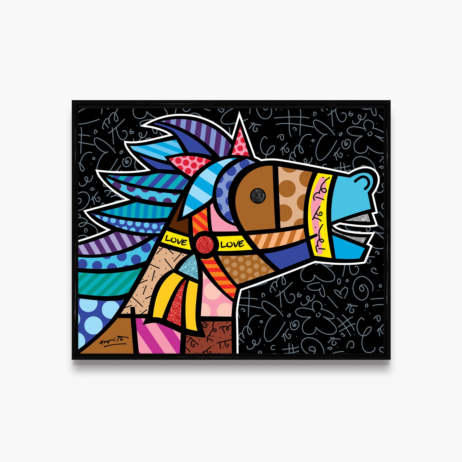 Romero Britto victory limited edition print  contemporary pop art piece