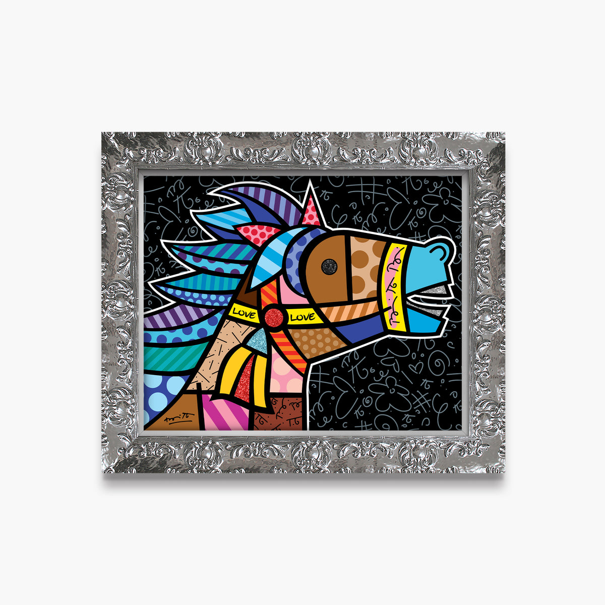 Romero Britto victory limited edition print  contemporary pop art piece