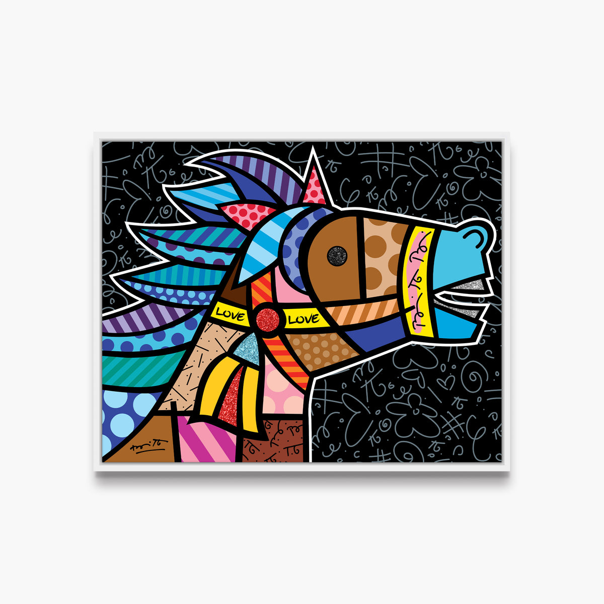 Romero Britto victory limited edition print  colorful pop art design