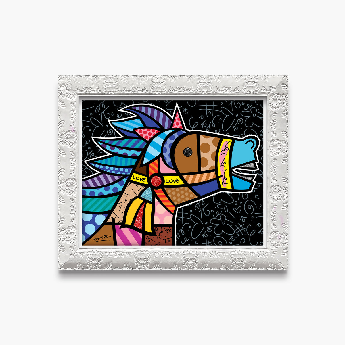 Romero Britto victory limited edition print  contemporary pop art piece