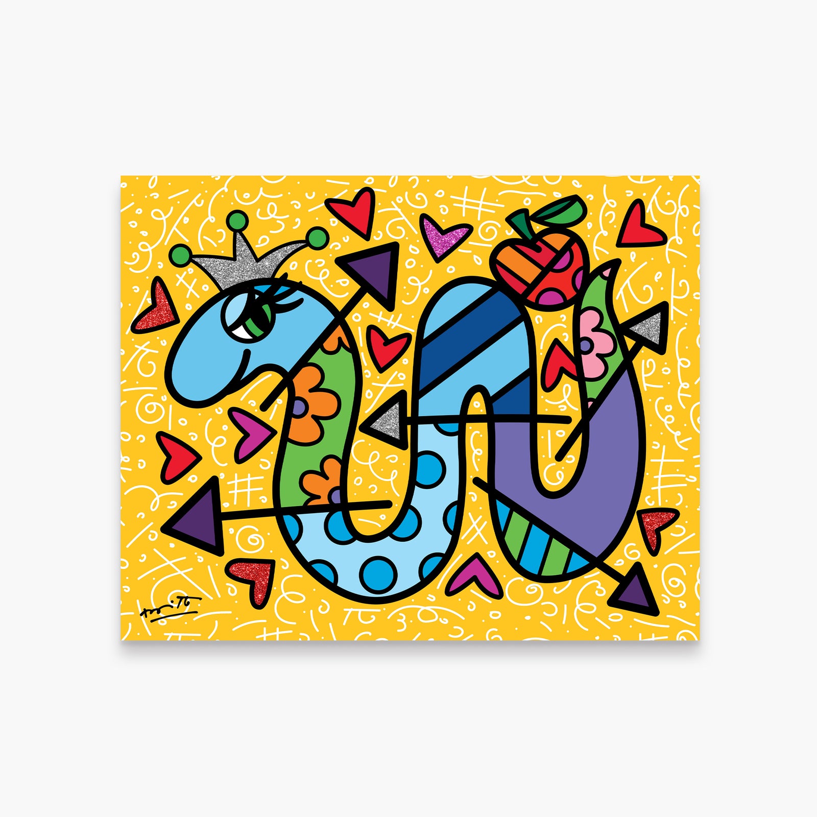 Romero Britto another temptation limited edition print  colorful pop art design