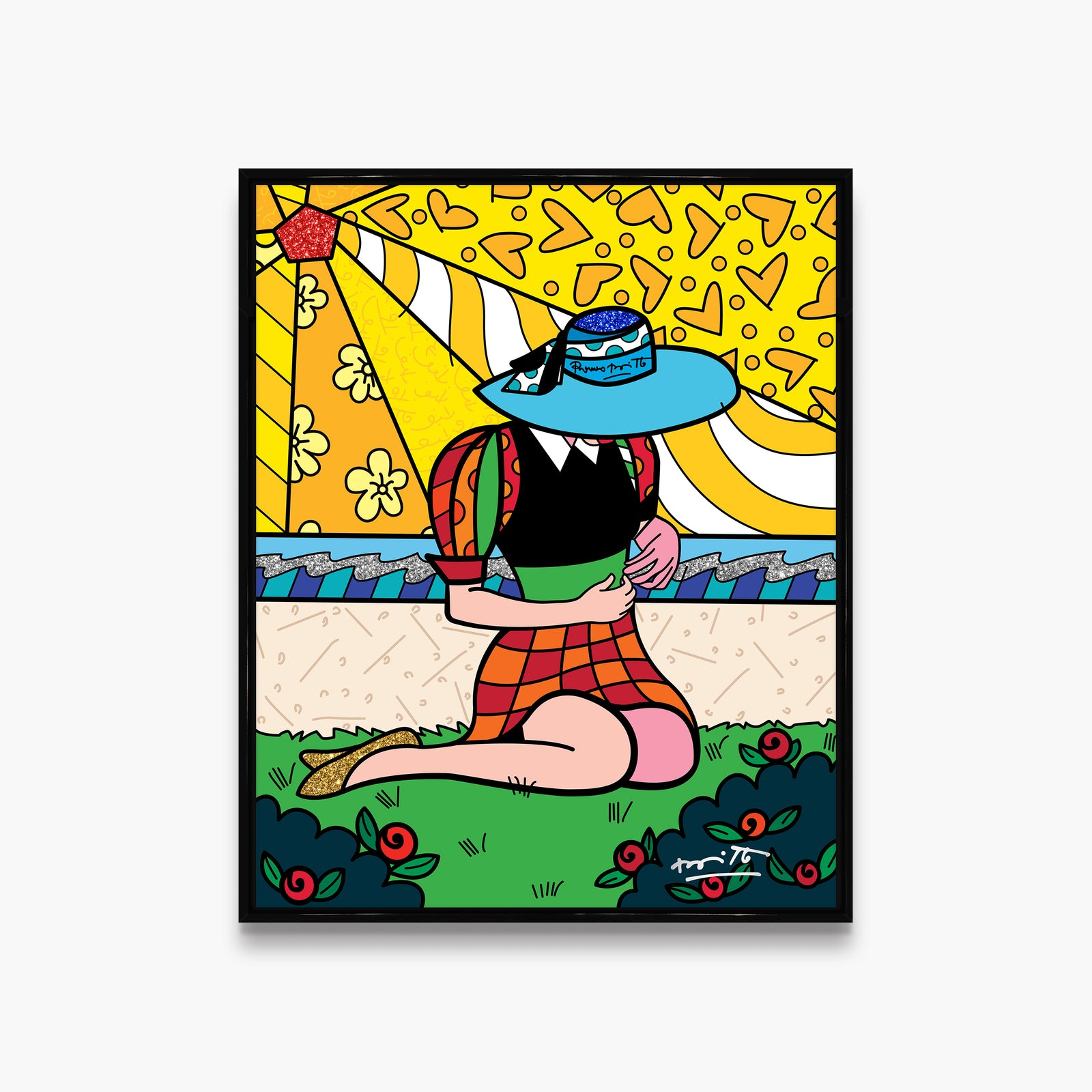 modern pop art palm beach limited edition print  vibrant home decor