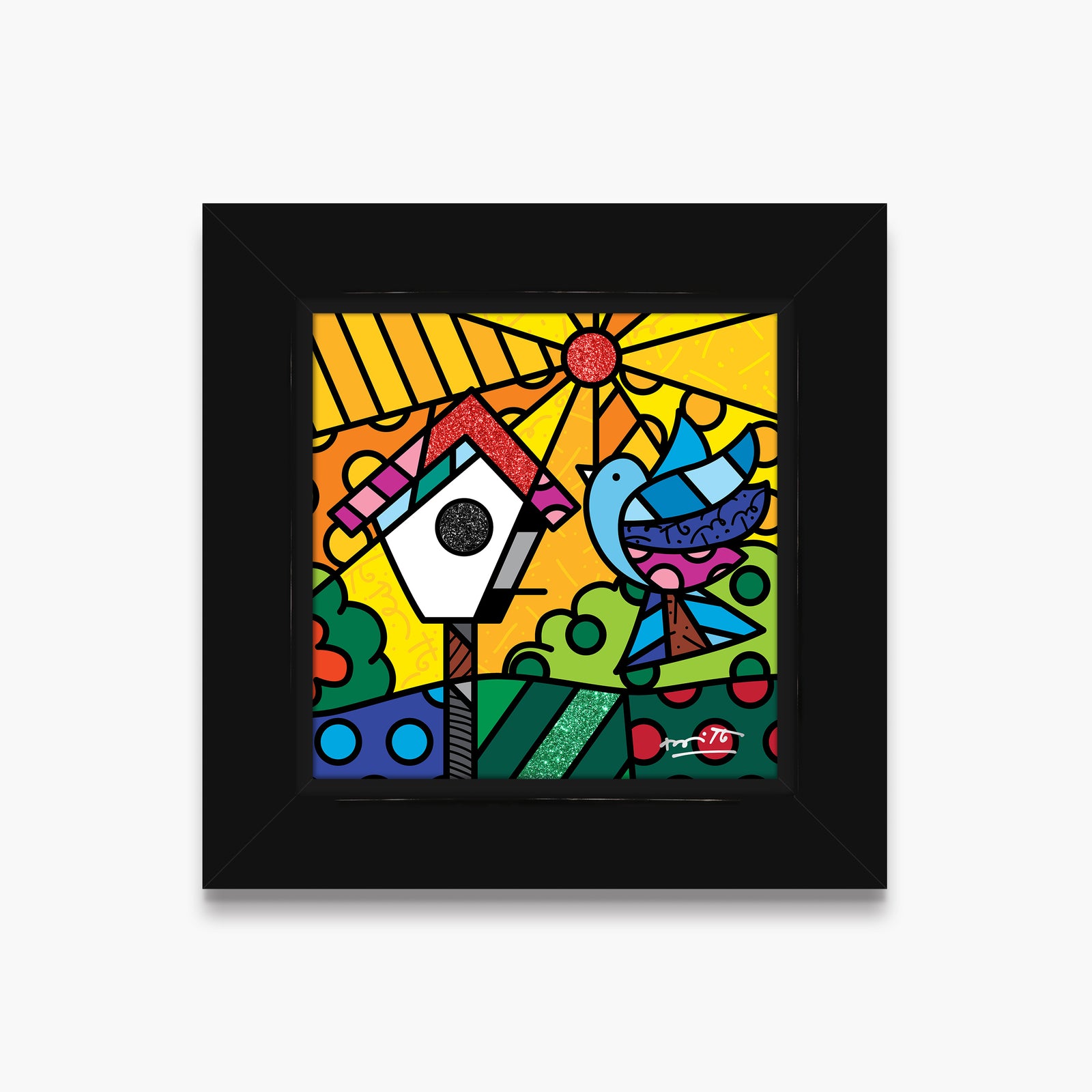 Romero Britto home sweet home limited edition  colorful pop art design