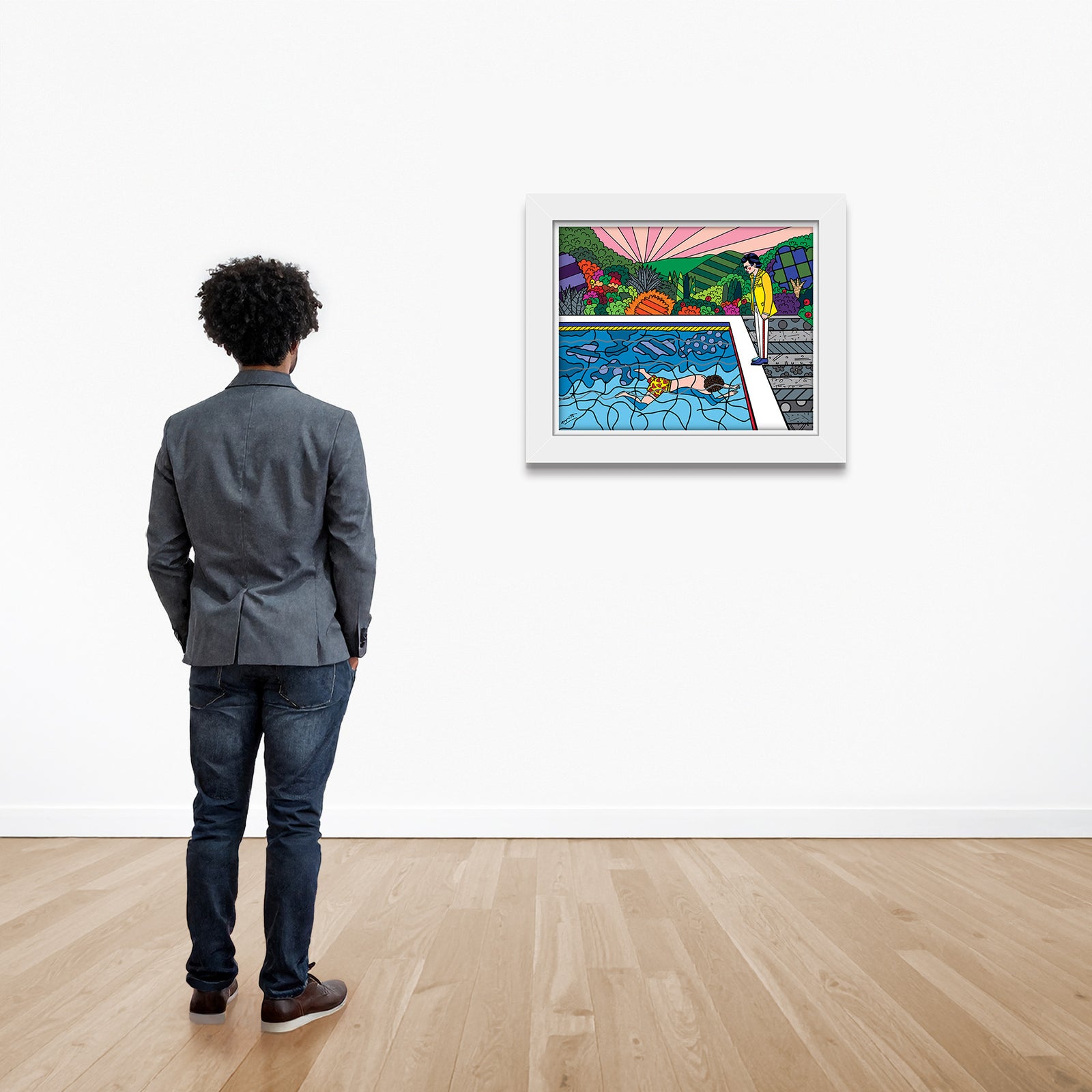 modern pop art best friends limited edition print  vibrant home decor