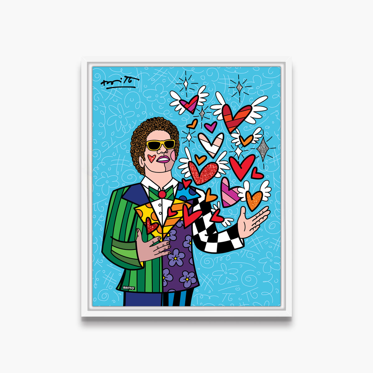 sharing love limited edition print  artistic colorful design collectible