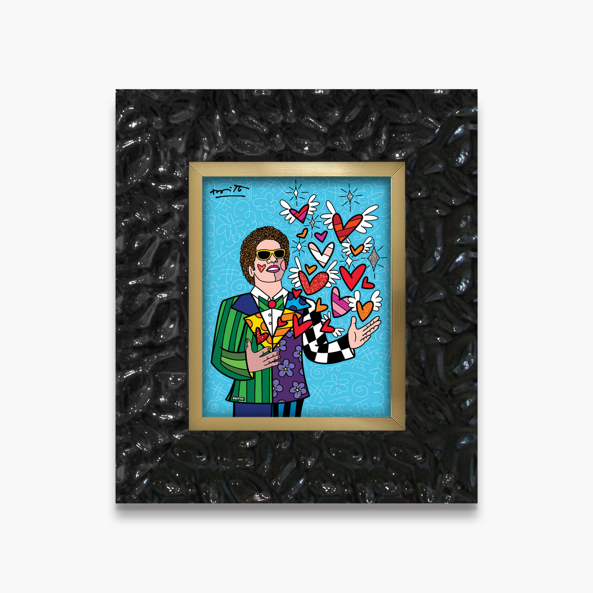 sharing love limited edition print  artistic colorful design collectible