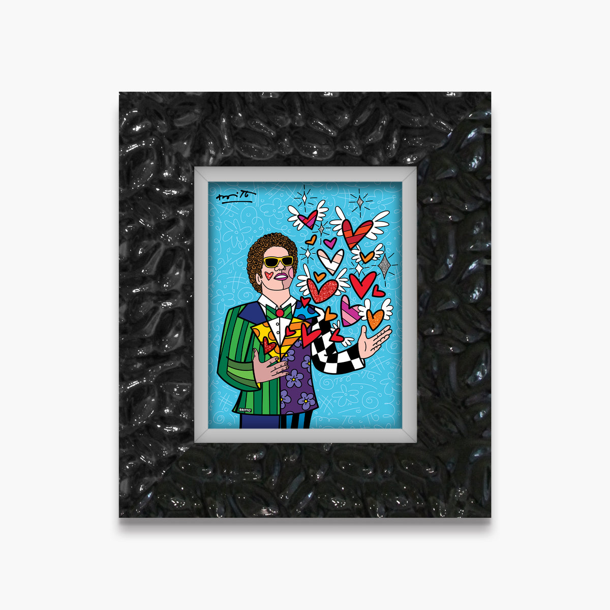 modern pop art sharing love limited edition print  vibrant home decor