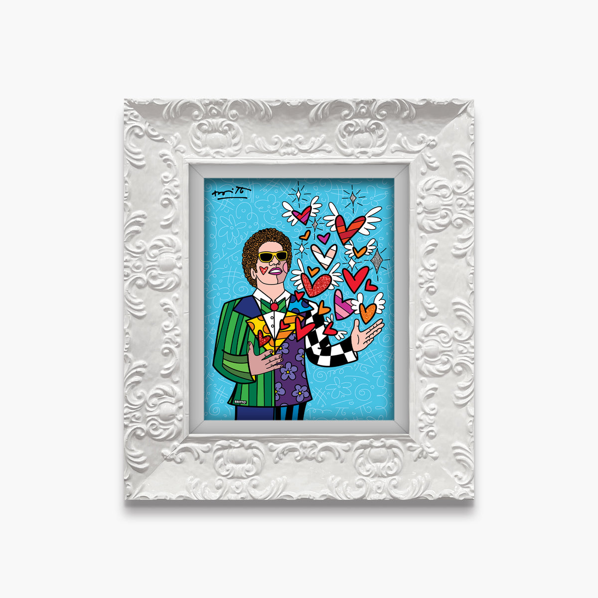 sharing love limited edition print  artistic colorful design collectible