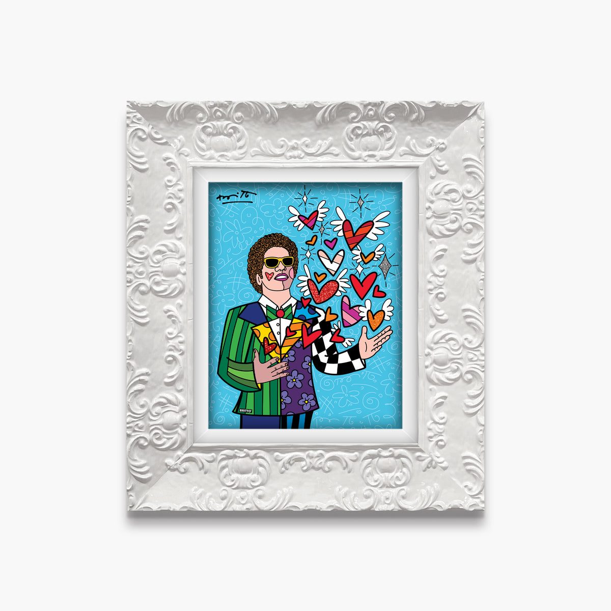 modern pop art sharing love limited edition print  vibrant home decor