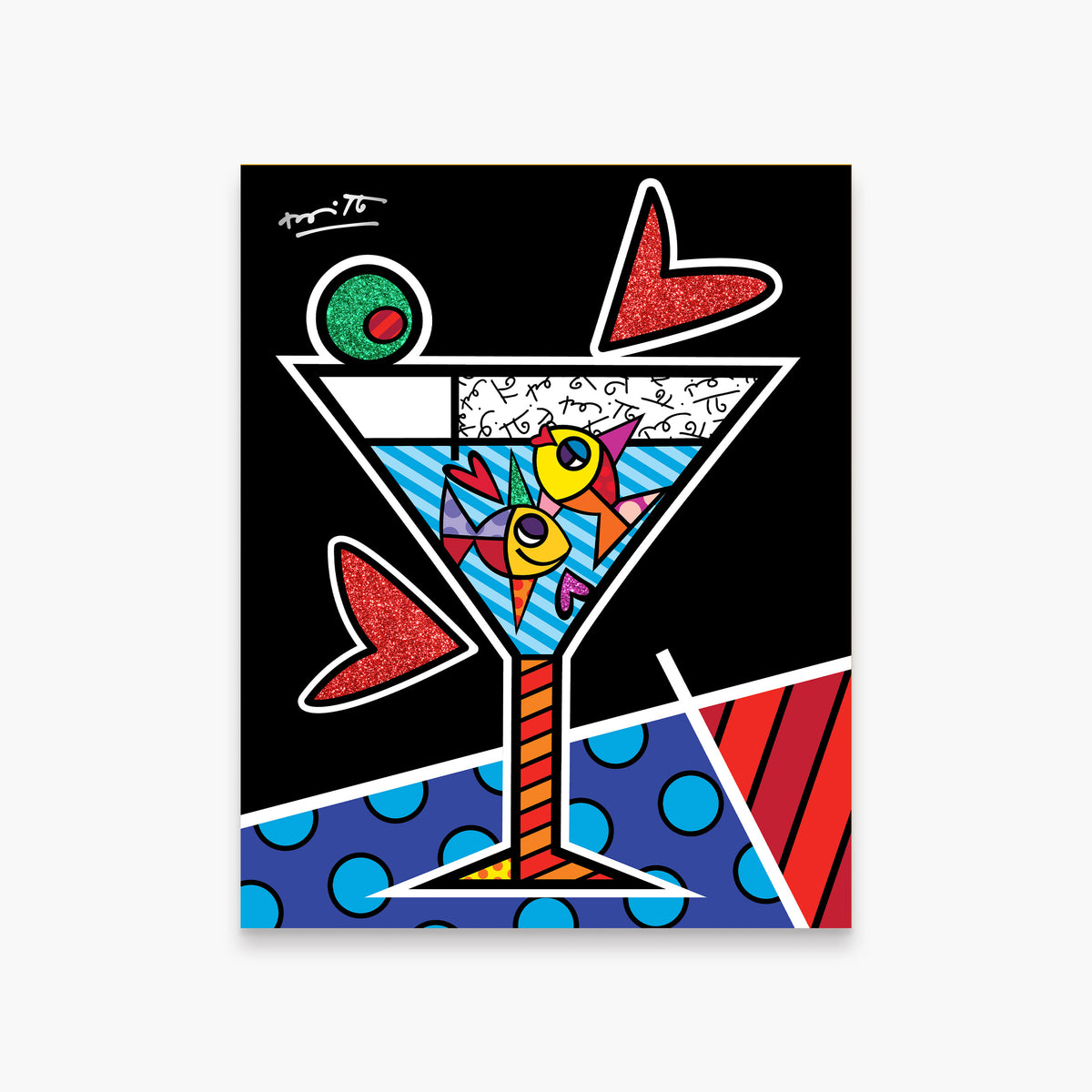 Romero Britto cheers to love limited edition  colorful pop art design