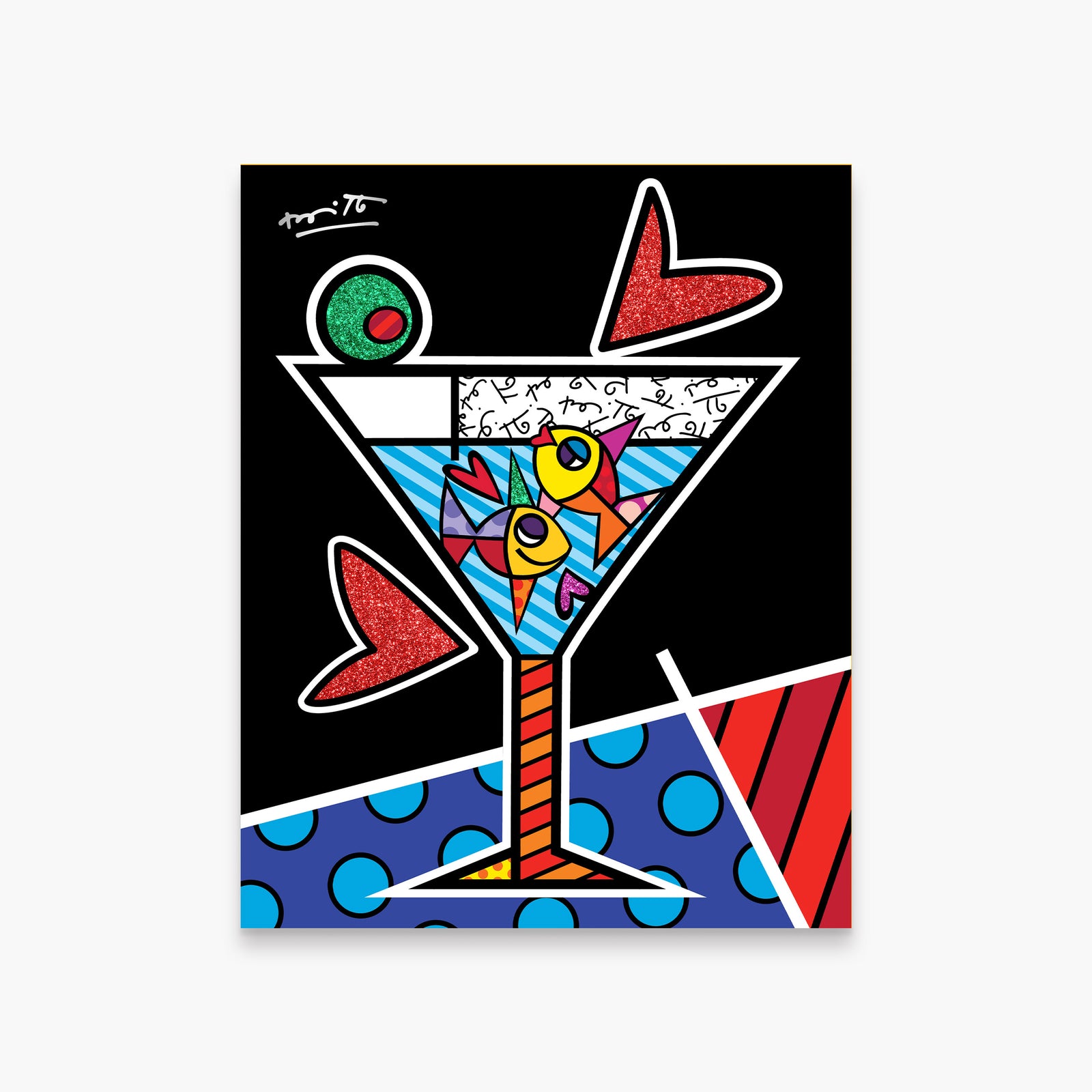 Romero Britto cheers to love limited edition  colorful pop art design