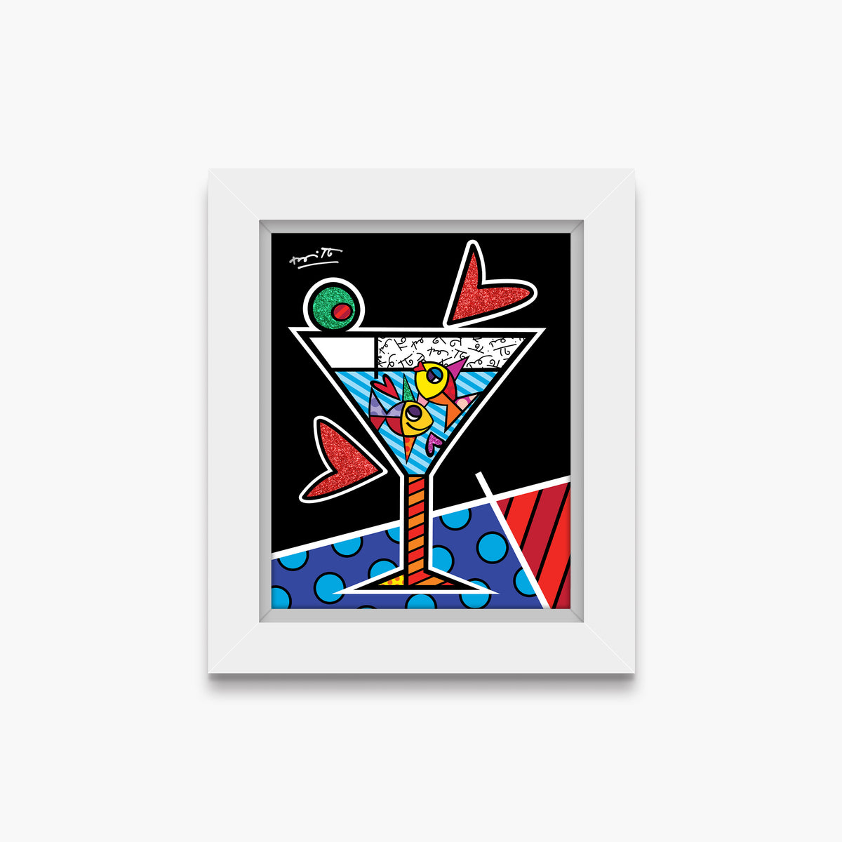 Romero Britto cheers to love limited edition  contemporary pop art piece