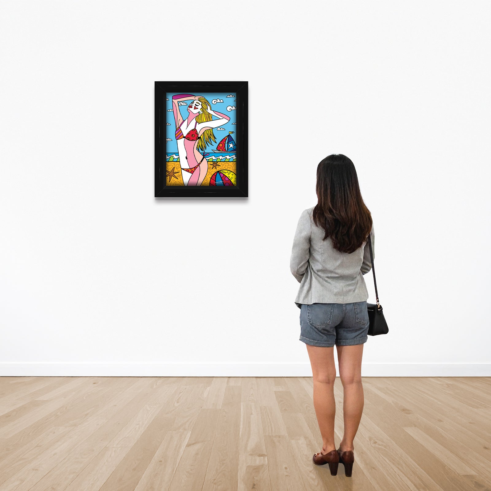 Romero Britto south beach limited edition print  colorful pop art design