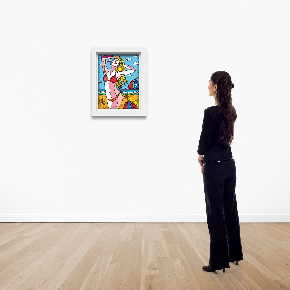 modern pop art south beach limited edition print  vibrant home decor
