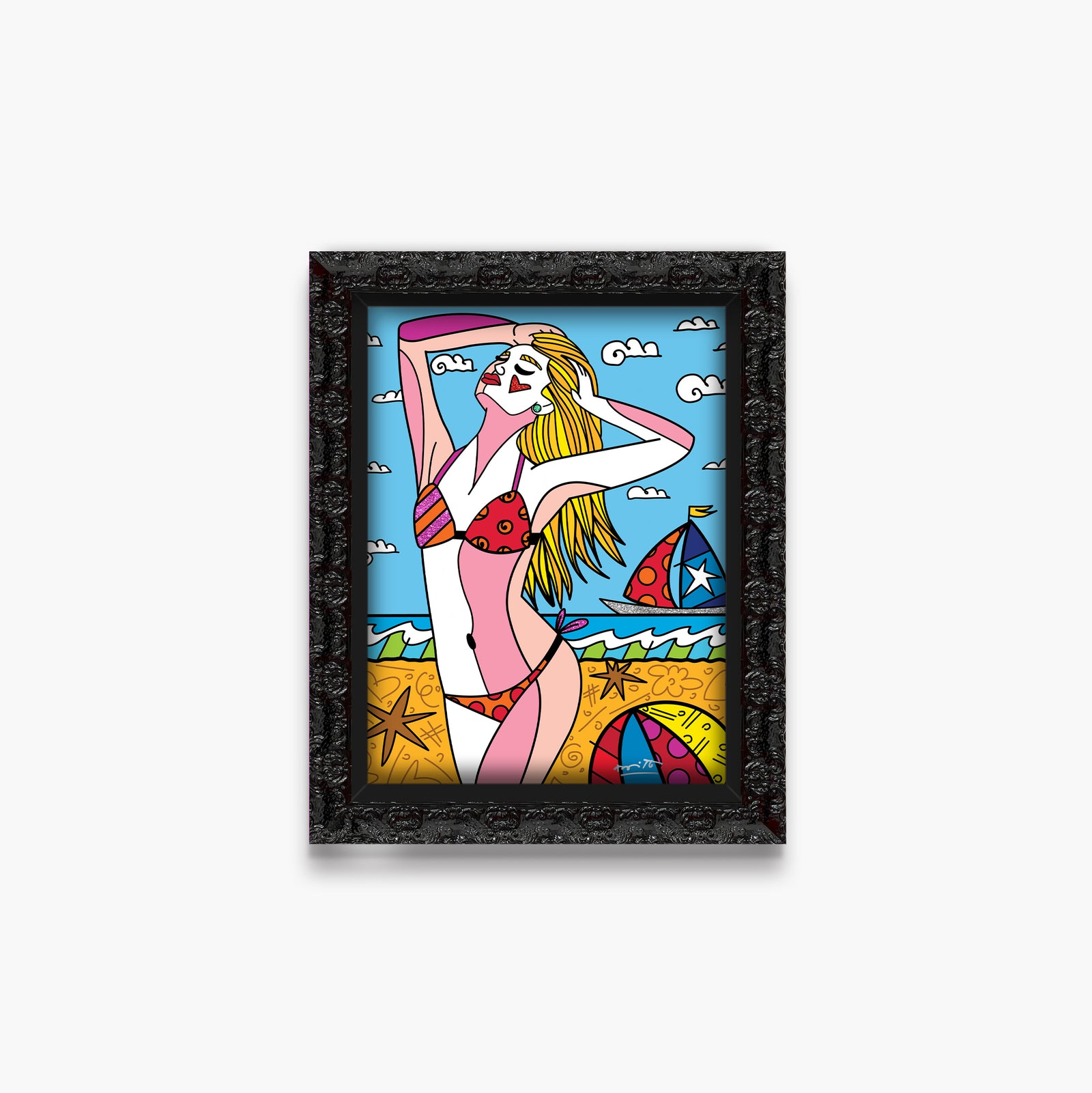 modern pop art south beach limited edition print  vibrant home decor
