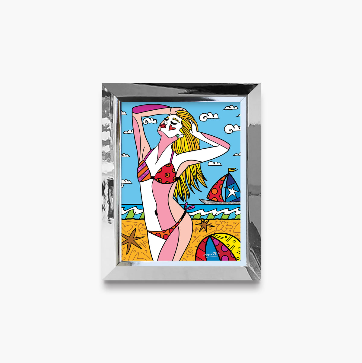south beach limited edition print  colorful decorative collectible gift idea