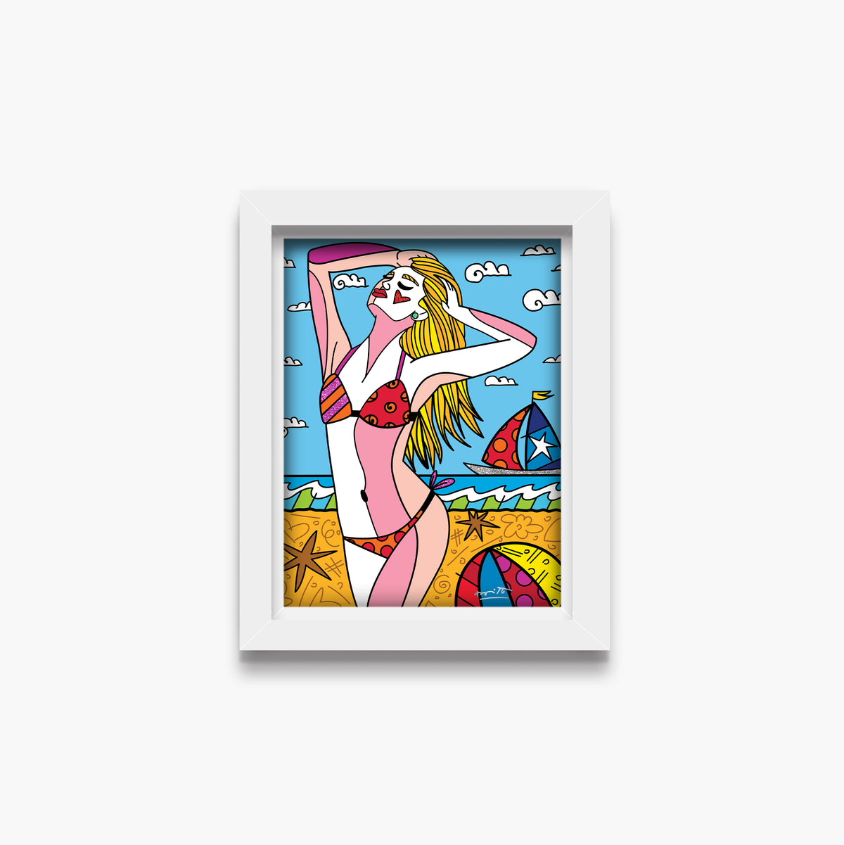 south beach limited edition print  colorful decorative collectible gift idea
